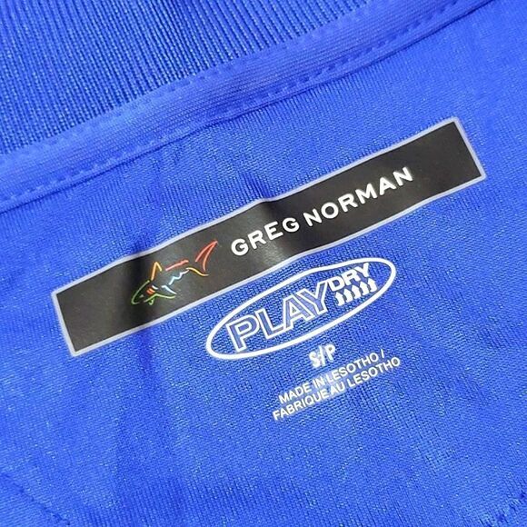 NWOT Greg Norman Freedom Micro Pique Stretch Golf Polo Maritime Blue Size Small - Picture 11 of 11